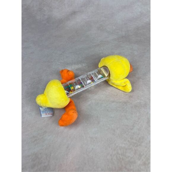 Vintage Gund Baby Beanstix Flappy Stuffed Plush Duck Rattle Rare - Picture 3 of 7